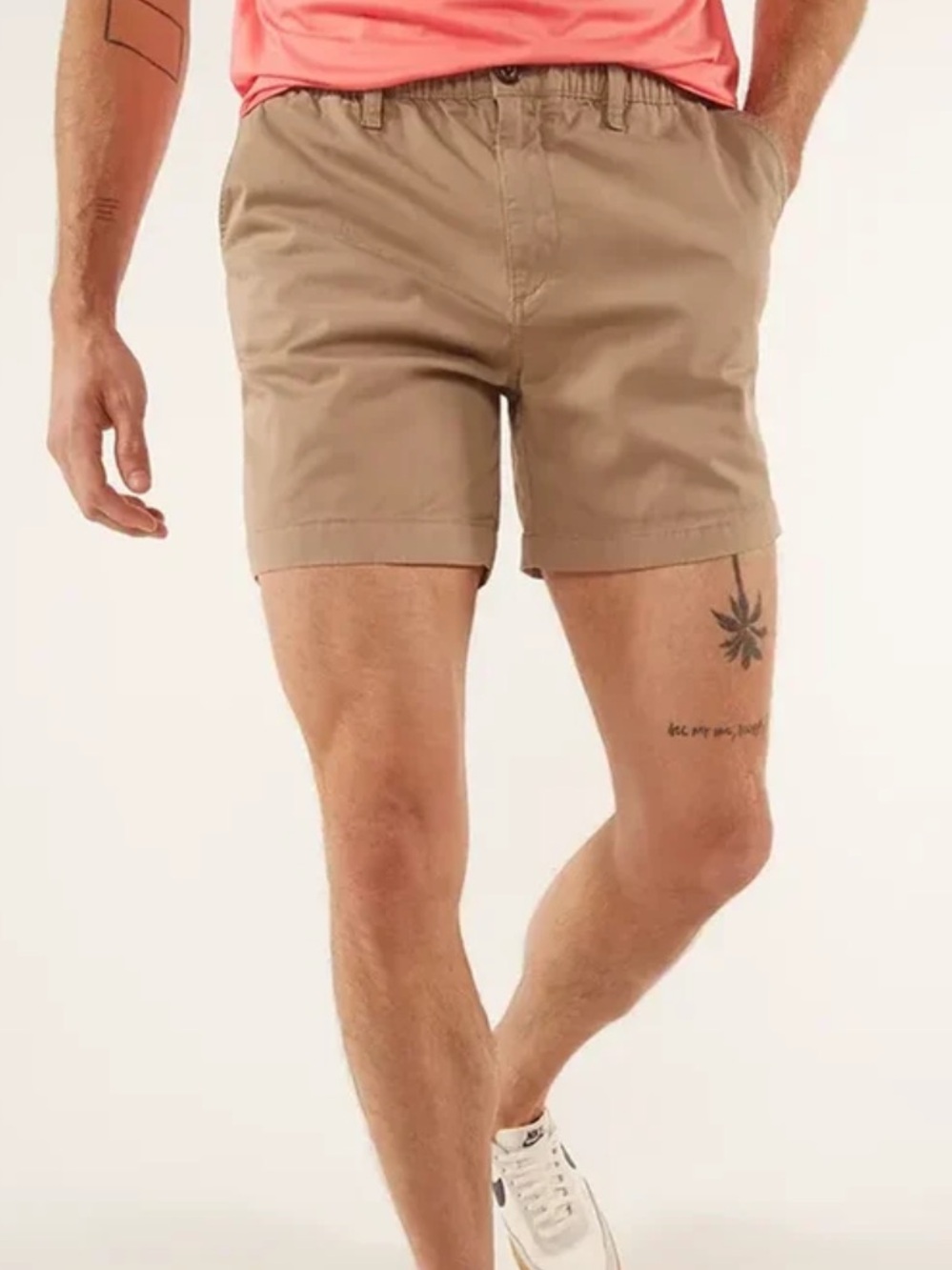 Chubbies Originals Stretch Khaki Tan Men’s Casual Cotton Shorts Size M